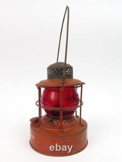 Handlan St Louis Red Railroad Oil Lantern No. 500 Embury MFG Co. Pub Service