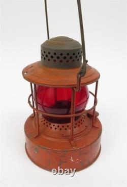Handlan St Louis Red Railroad Oil Lantern No. 500 Embury MFG Co. Pub Service