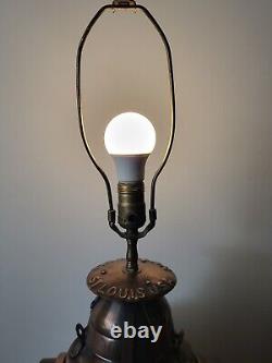 Handlan St Louis USA 4 Way Railroad Dressel Signal Lantern Table Light Lamp Vtg