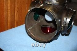 Handlan St Louis USA 4 Way Railroad Signal Ceiling Light Lantern Electrified