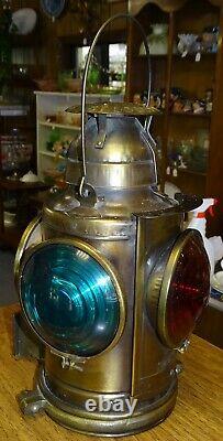 Handlan St. Louis USA Frisco 4 Way Railroad Signal Lantern / Lamp