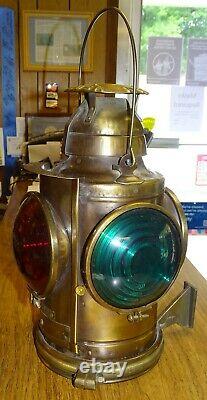 Handlan St. Louis USA Frisco 4 Way Railroad Signal Lantern / Lamp