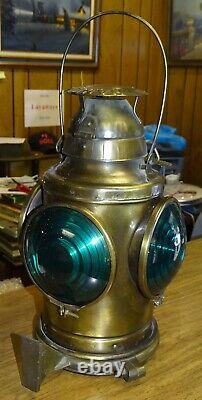 Handlan St. Louis USA Frisco 4 Way Railroad Signal Lantern / Lamp