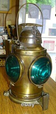 Handlan St. Louis USA Frisco 4 Way Railroad Signal Lantern / Lamp