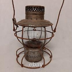 Handlan Wabash Railroad Lantern Clear Seeded Globe