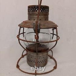 Handlan Wabash Railroad Lantern Clear Seeded Globe