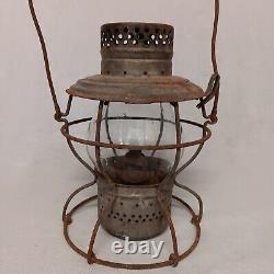 Handlan Wabash Railroad Lantern Clear Seeded Globe