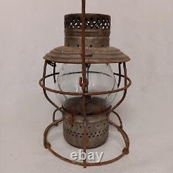 Handlan Wabash Railroad Lantern Clear Seeded Globe