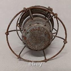 Handlan Wabash Railroad Lantern Clear Seeded Globe