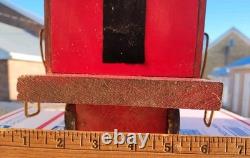Handmade Folk Art 1972 Wood GM&O Railroad Locomotive Caboose Lamp Set Vintage