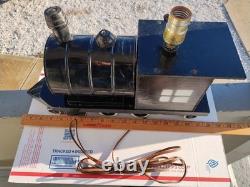 Handmade Folk Art 1972 Wood GM&O Railroad Locomotive Caboose Lamp Set Vintage Handmade Folk Art 1972 Wood GM&O Railroad Locomotive Caboose Lamp Set Vintage