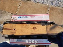 Handmade Folk Art 1972 Wood GM&O Railroad Locomotive Caboose Lamp Set Vintage