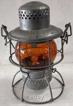 Hiram L. Piper Co. Canadian National Railway Lantern With Orange Globe