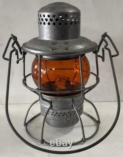 Hiram L. Piper Co. Canadian National Railway Lantern With Orange Globe