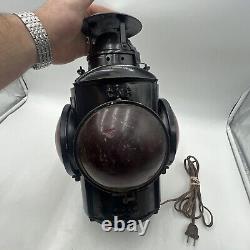 Hiram L Piper Marked Canadian National Railroad Switch Lamp Signal Electrified