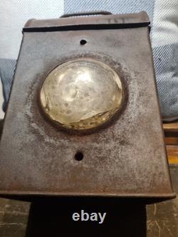 Hull & Barnsley Railway Lamp Bulls eye glass & Red Lense 12 × 7¼ × 6 Railway