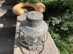 Illinois Central Railroad Lantern WithCast Globe