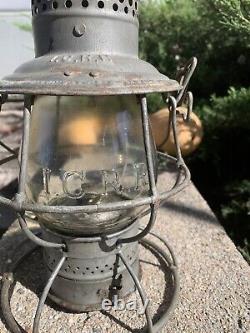 Illinois Central Railroad Lantern WithCast Globe