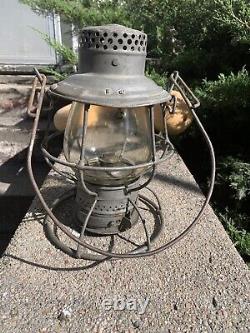 Illinois Central Railroad Lantern WithCast Globe