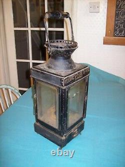 J C & W LORD RAILWAY LANTERN, CAMPAIGN LAMP, VICTORIAN, RD No 186745, LARGE