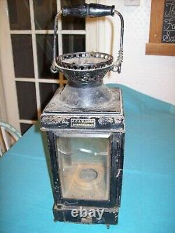 J C & W LORD RAILWAY LANTERN, CAMPAIGN LAMP, VICTORIAN, RD No 186745, LARGE