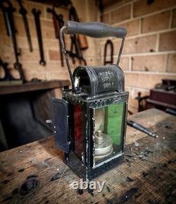 J. KAMPSCHULTE & CO. OSNABRUCK Red Green Yellow Railroad Lantern Lamp GERMAN