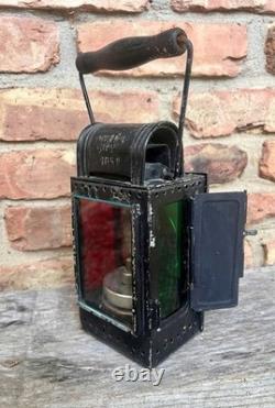 J. KAMPSCHULTE & CO. OSNABRUCK Red Green Yellow Railroad Lantern Lamp GERMAN