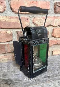 J. KAMPSCHULTE & CO. OSNABRUCK Red Green Yellow Railroad Lantern Lamp GERMAN
