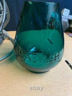 Keystone The Casey Railroad Lantern with Green Replacement Wabash Tall Globe