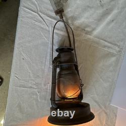 Knotts Berry Farm Vintage kerosene Railroad Lantern Lamp wired for electrical