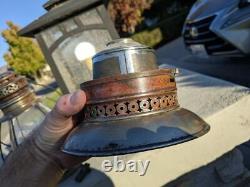 L. F. Relyea German Silver Presentation Railroad Lantern Fancy Cut Fixed Globe