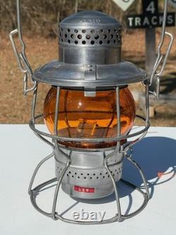 L&N Railroad Adlake Kero Lantern KOPP Amber Globe Unfired Louisville & Nashville