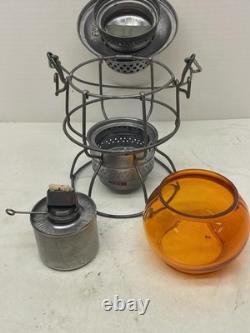 L&N Railroad Adlake Kero Lantern KOPP Amber Globe Unfired Louisville & Nashville