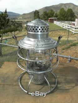 LAKE SHORE & MICHIGAN SOUTHERN RAILROAD LANTERN Clear Cast Lantern Globe