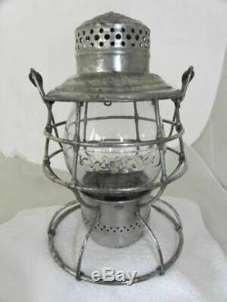 LAKE SHORE & MICHIGAN SOUTHERN RAILROAD LANTERN Clear Cast Lantern Globe