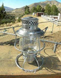 LOS ANGELES & SALT LAKE RAILROAD LANTERN Clear EB Lantern Globe