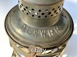 Lantern, Antique Railroad Signal Lamp, DL&WRR