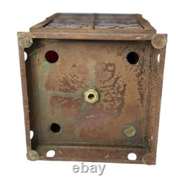 Lantern Candle Railroad Red Pebbled Glass Vtg Train Signal Lantern Light Lamp