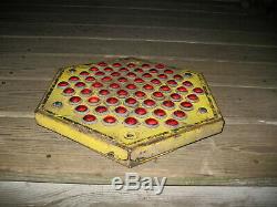 Large 14x12 8 Pound Old Railroad Xing Reflector With 61 Red Marbles VG Condition