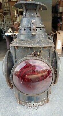 Large Antique Dressel Railroad Lantern
