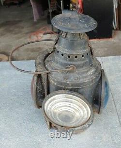 Large Antique Dressel Railroad Lantern