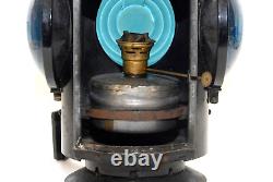 Large Antique Railroad Signal Marker Eot Lantern Hlpm (cnr) With Burner Clean