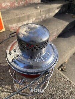 Lionel LCCA 25th Anniversary Railroad Lantern WithRed Cast Globe