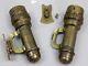 Lot/2 1907 ADAMS WESTLAKE Brass Kerosene Dining Car Railroad Lamps withWall Mounts