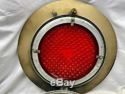 Lot 2 TWO Vintage Western Cullen Railroad Crossing Warning Signal Light RR Sign