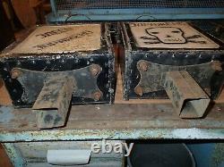 Lot of 2 post WWII 1964 VINTAGE RAILROAD LANTERNS w SCULL SOVIET RUSSIA COLD WAR