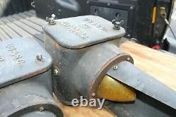 Lot of (3) US & S Co. Railroad Locomotive Train Light Lantern Lamp Cast Iron