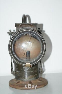 Lucas King of the Road WD issue carbide military railway lamp World War One rare