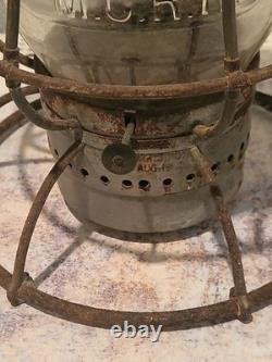 MCRR Reliable Railroad Lantern clear cast extended base MCRR Globe Date Armspear