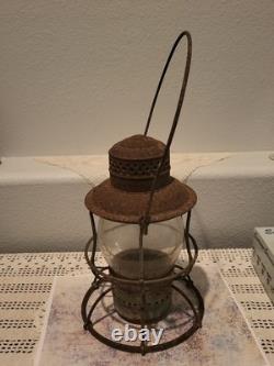 MCRR Reliable Railroad Lantern clear cast extended base MCRR Globe Date Armspear